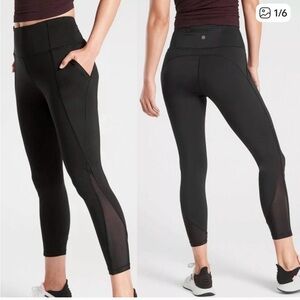 Athleta Black Lightning 7/8 Tights